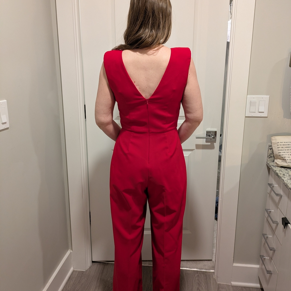 JAYGODFREY Vibrant Red Jumpsuit - Picture 2 of 10